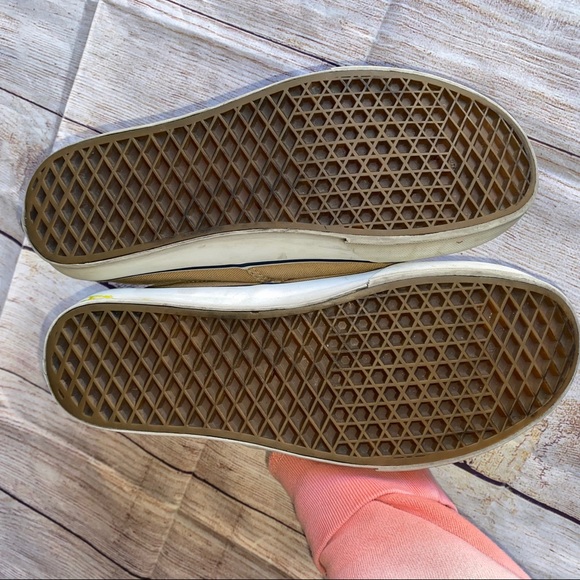 Men’s vans shoes sneakers size 10 tan - Picture 5 of 8
